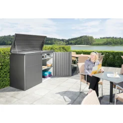 BIOHORT HIGHBOARD STR. 160 HYNDEBOKS KVARTSGRÅ METALLIC