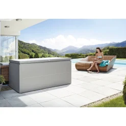 BIOHORT LOUNGEBOX STR. 200 HYNDEBOKS KVARTSGRÅ METALLIC