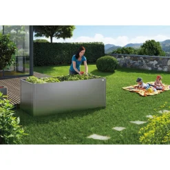 BIOHORT 1X1 HØJBED KVARTSGRÅ METALLIC 77 X 102 X 102 CM