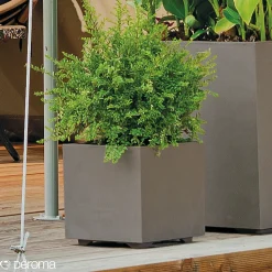 DEROMA MILLENIUM 208-623 PLANTEKASSE PLASTIK SANDSTEN 49X49X49 CM