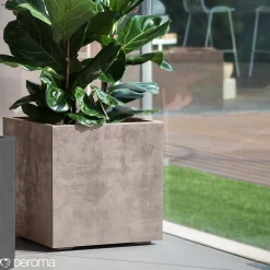 DEROMA MILLENIUM 208-622 PLANTEKASSE PLASTIK SANDSTEN 39X39X39 CM