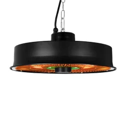 EUROM 4 FARVER LED LYS TERRASSEVARMER SORT 1500 W