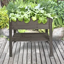 GARDEN LIFE HØJBED SORTBEJDSET 77 X 37 X 80 CM