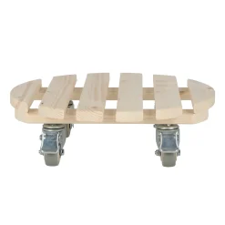 GARDEN LIFE KRUKKEVOGN TRÆ BRUN Ø38 CM - HØJDE 11,2 CM