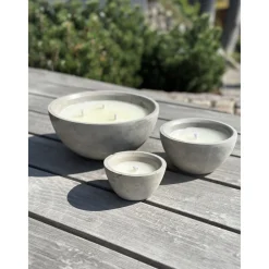 GARDEN LIFE UDENDØRS STEARINLYS BETON GRÅ Ø12,8XH 8,2 CM