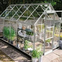 HALLS ICON 6 DRIVHUS EKSKL. SOKKEL 3 MM DELT GLAS ALU 6,1 M2