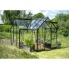 HALLS ICON 6 GARDENHOUSE EKSKL. SOKKEL HÆRDET GLAS SORT 8,6 M2