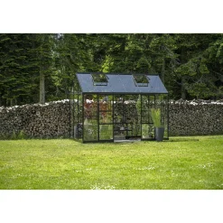 HALLS ICON 6 PLANTHOUSE EKSKL. SOKKEL HÆRDET GLAS SORT 7,3 M2