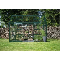 HALLS ICON 6 PLANTHOUSE EKSKL. SOKKEL HÆRDET GLAS GRØN 7,3 M2