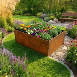 HORTUS 210-900 UDEN BUND HØJBED RUST PATINA 40 X 120 X 80 CM