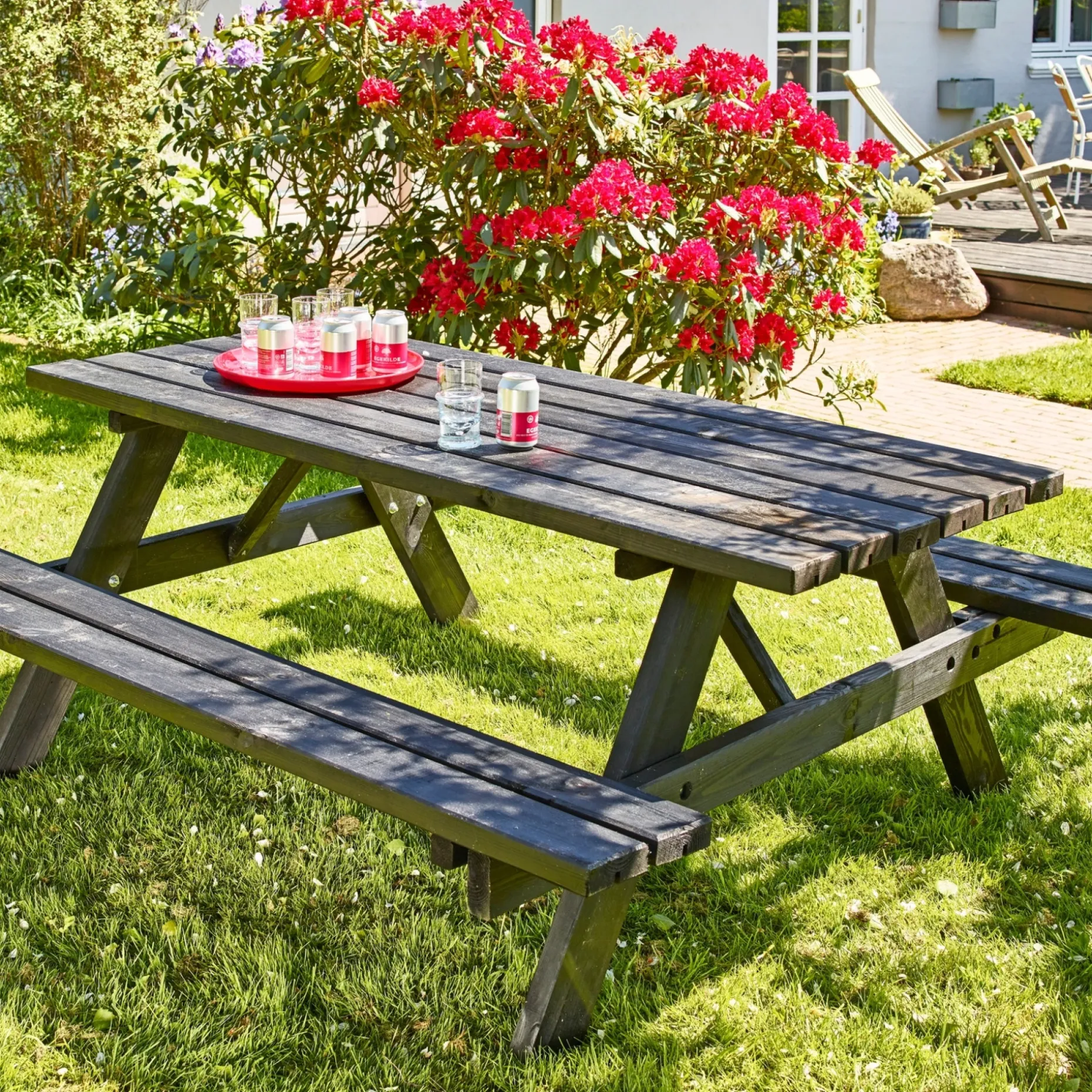 HORTUS 801-056PC BORDBÆNKESÆT SORT