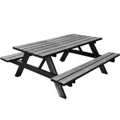 HORTUS 801-056PC BORDBÆNKESÆT SORT