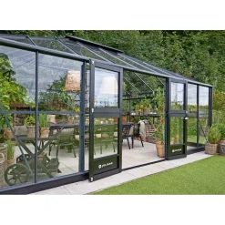 JULIANA GRAND OASE DRIVHUS 3 MM HÆRDET GLAS HELE BANER ANTRACIT 25,6 M2