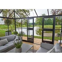 JULIANA GRAND OASE ORANGERI 3 MM HÆRDET GLAS HELE BANER ANTRACIT 18,8 M2