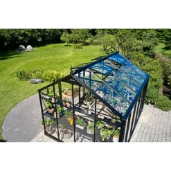 JULIANA JUBII 60 EKSKL. SOKKEL DRIVHUS 3 MM HÆRDET GLAS HELE BANER SORT 10,9 M2