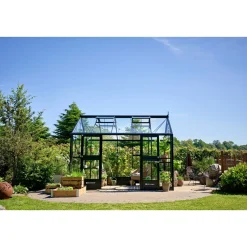 JULIANA JUBII 60 EKSKL. SOKKEL DRIVHUS 3 MM HÆRDET GLAS HELE BANER SORT 10,9 M2