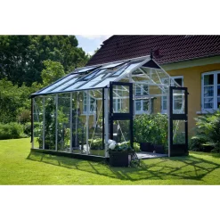 JULIANA PREMIUM DRIVHUS 3 MM HÆRDET GLAS HELE BANER ALUMINIUM 10,9 M2