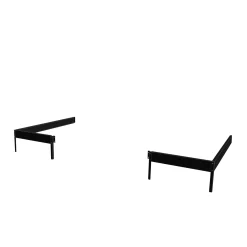 JULIANA VERANDA STÅLFUNDAMENT SORT 4,4 M2