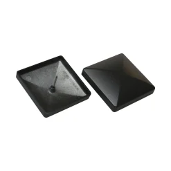 KOKILLE CAP 102 STOLPEHAT ALUMINIUM SORT 102 X 102 MM