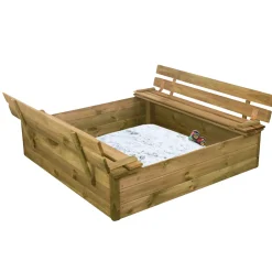 NORDIC PLAY ACTIVE TRÆ SANDKASSE 120 X 27 X 120 CM NATUR TRÆ