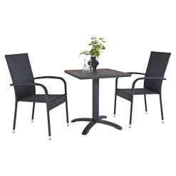 OUTRIUM CARROS/NAPOLI MED 2 STOLE CAFESÆT SORT