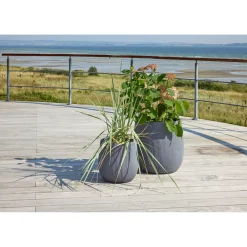 OUTRIUM ELLA HAVEKRUKKE FIBERCEMENT ANTRACIT Ø57XH57CM