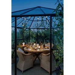 OUTRIUM ESTORIL/SYMI MED 4 STOLE HAVEMØBELSÆT TEAK/NATUR