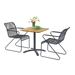 OUTRIUM FARO/BILBAO MED 2 STOLE CAFESÆT NATUR/ANTRACITGRÅ