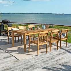 OUTRIUM GILI MED 6 STOLE HAVEMØBELSÆT TEAK