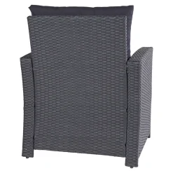 OUTRIUM PORTO MED EKSTRA HØJ RYG LOUNGESTOL SORT