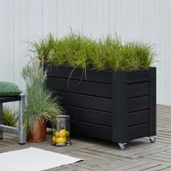 PLUS BLOMSTERKASSE SORT 70 X 50 X 120 CM