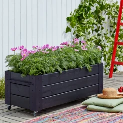 PLUS BLOMSTERKASSE SORT 45 X 50 X 120 CM