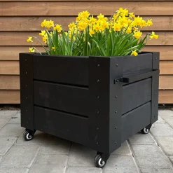 PLUS BLOMSTERKASSE SORT 45 X 50 X 46 CM