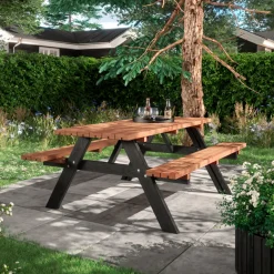 PLUS BORDBÆNKESÆT GYLDENBRUN/SORT