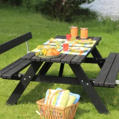 PLUS BORDBÆNKESÆT SORT