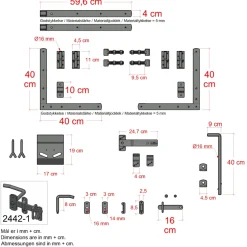 PLUS COUNTRY LÅGE FUNGICIDBEHANDLET OG GRUNDMALET SORT 300 X 98 CM