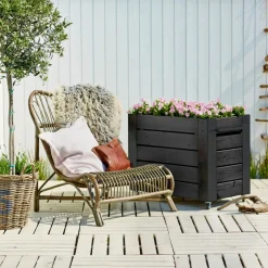 PLUS CUBIC BLOMSTERKASSE SORT 70 X 50 X 87 CM