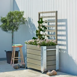 PLUS CUBIC BLOMSTERRUMDELER GRÅBRUN 155 X 87 X 50 CM