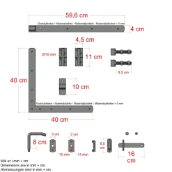 PLUS DECORA LÅGE FUNGICIDBEHANDLET OG GRUNDMALET 2 GANGE SORT 100 X 95 CM