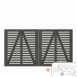 PLUS DOBBELTLÅGE FUNGICIDBEHANDLET OG GRUNDMALET UMBRAGRÅ 200 X 107 CM