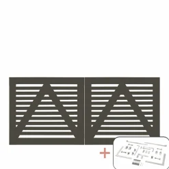 PLUS DOBBELTLÅGE FUNGICIDBEHANDLET OG GRUNDMALET UMBRAGRÅ 200 X 90 CM