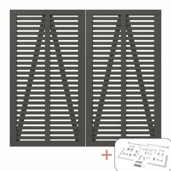 PLUS DOBBELTLÅGE FUNGICIDBEHANDLET OG GRUNDMALET UMBRAGRÅ 200 X 180 CM