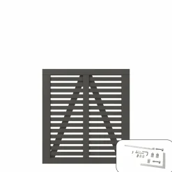 PLUS ENKELTLÅGE FUNGICIDBEHANDLET OG GRUNDMALET UMBRAGRÅ 100 X 107 CM