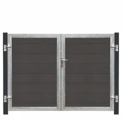 PLUS FUTURA HØJRE DOBBELTLÅGE SKIFFERGRÅ/SORT 213 X 145 CM