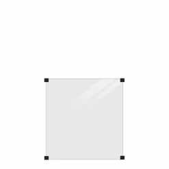 PLUS GLASHEGN GLAT RØGFARVET 90 X 91 CM