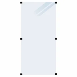 PLUS GLASHEGN HÆRDET FROSTED 90 X 180 X 0.60 CM