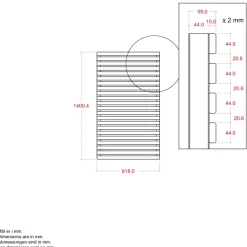 PLUS HEGN FUNGICIDBEHANDLET OG GRUNDMALET UMBRAGRÅ 83 X 140 CM