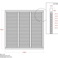 PLUS HEGN FUNGICIDBEHANDLET & GRUNDMALET 2 GANGE HVID 180 X 180 CM