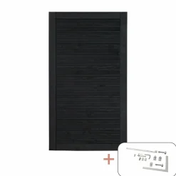 PLUS LÅGE TRYKIMPRÆGNERET OG GRUNDMALET SORT 100 X 163 CM