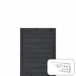 PLUS LÅGE TRYKIMPRÆGNERET OG GRUNDMALET SORT 100 X 125 CM